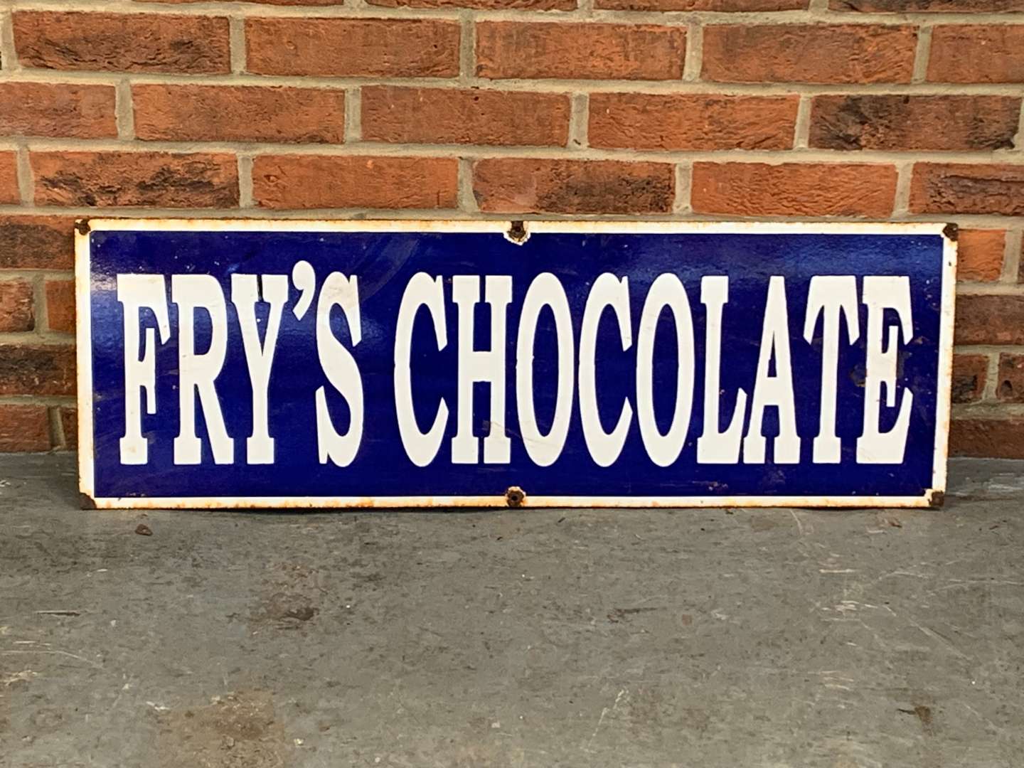 <p>Fry's Chocolate Enamel Sign</p>