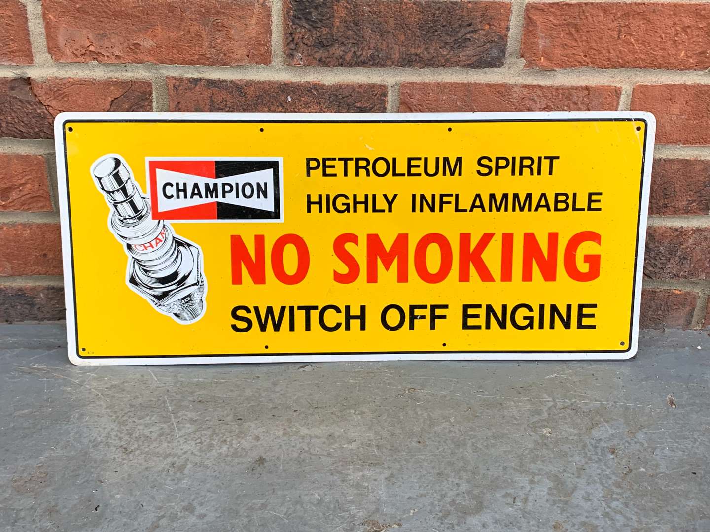 <p>Original Champion Spark Plug “No Smoking” Aluminium Sign&nbsp;</p>