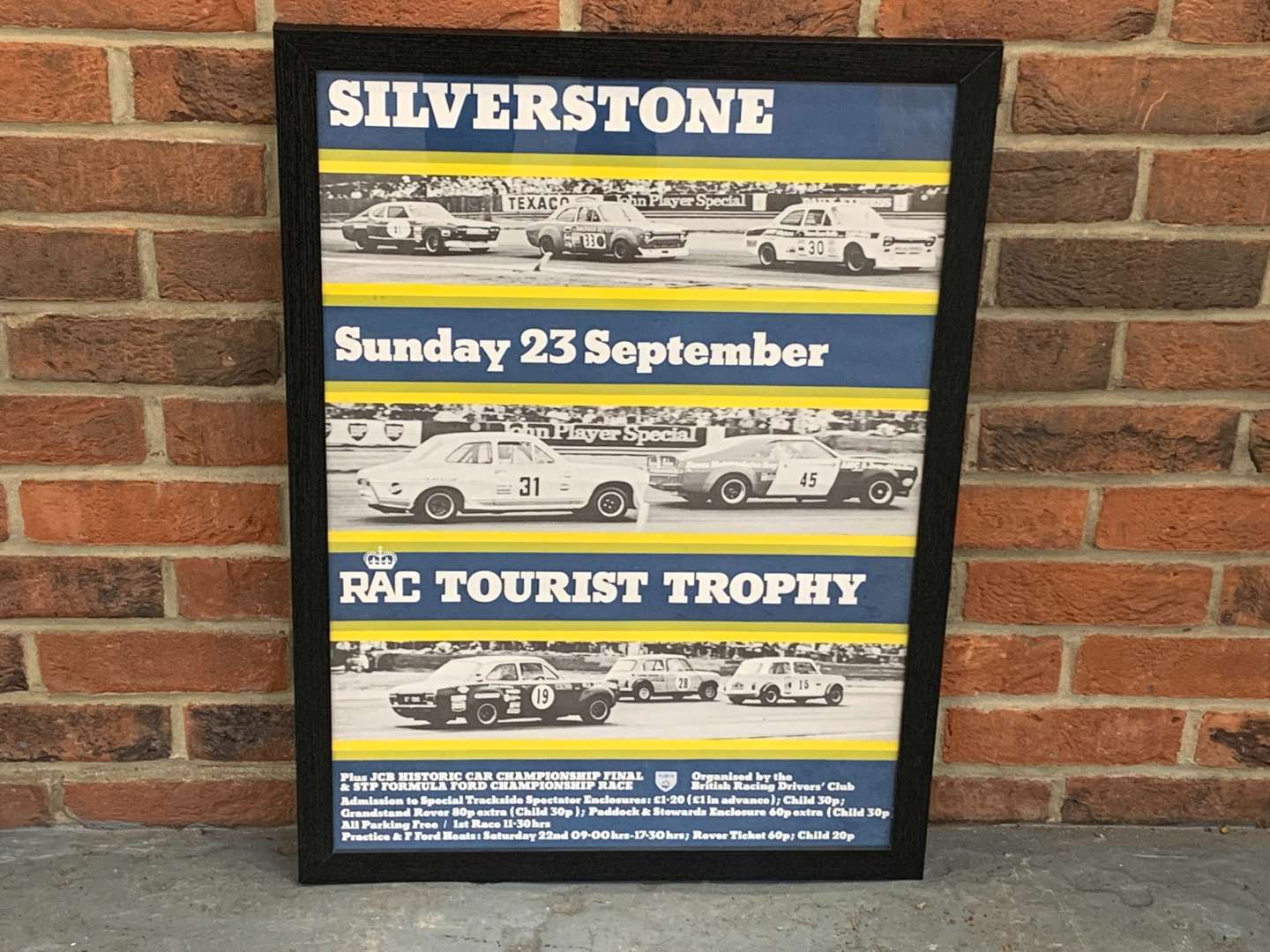 <p>Framed Silverstone RAC Tourist Trophy</p>