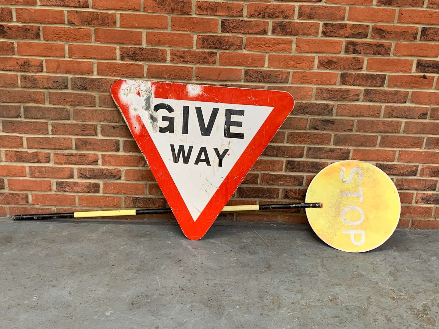 <p>Give Way and Stop/GO Workmans Signs</p>