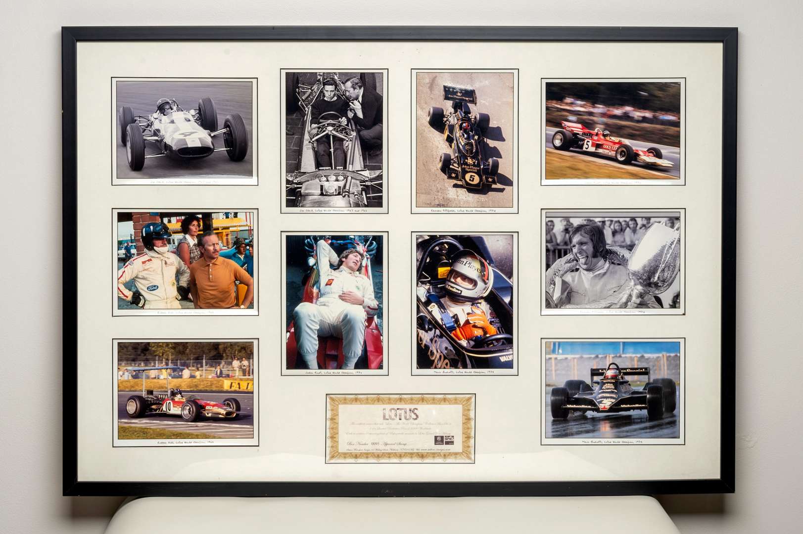 <p>LOTUS, a Sutton Motorsport Images limited edition framed montage, 0095/ 5000</p>
