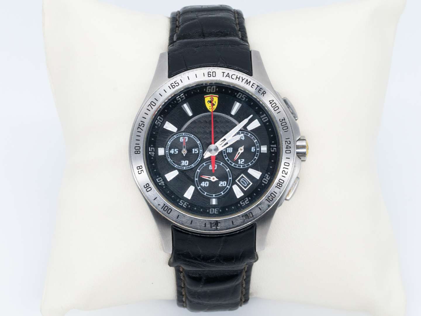 <p>FERRARI, Scuderia, a quartz, stainless steel, two button chronograph wristwatch.</p>