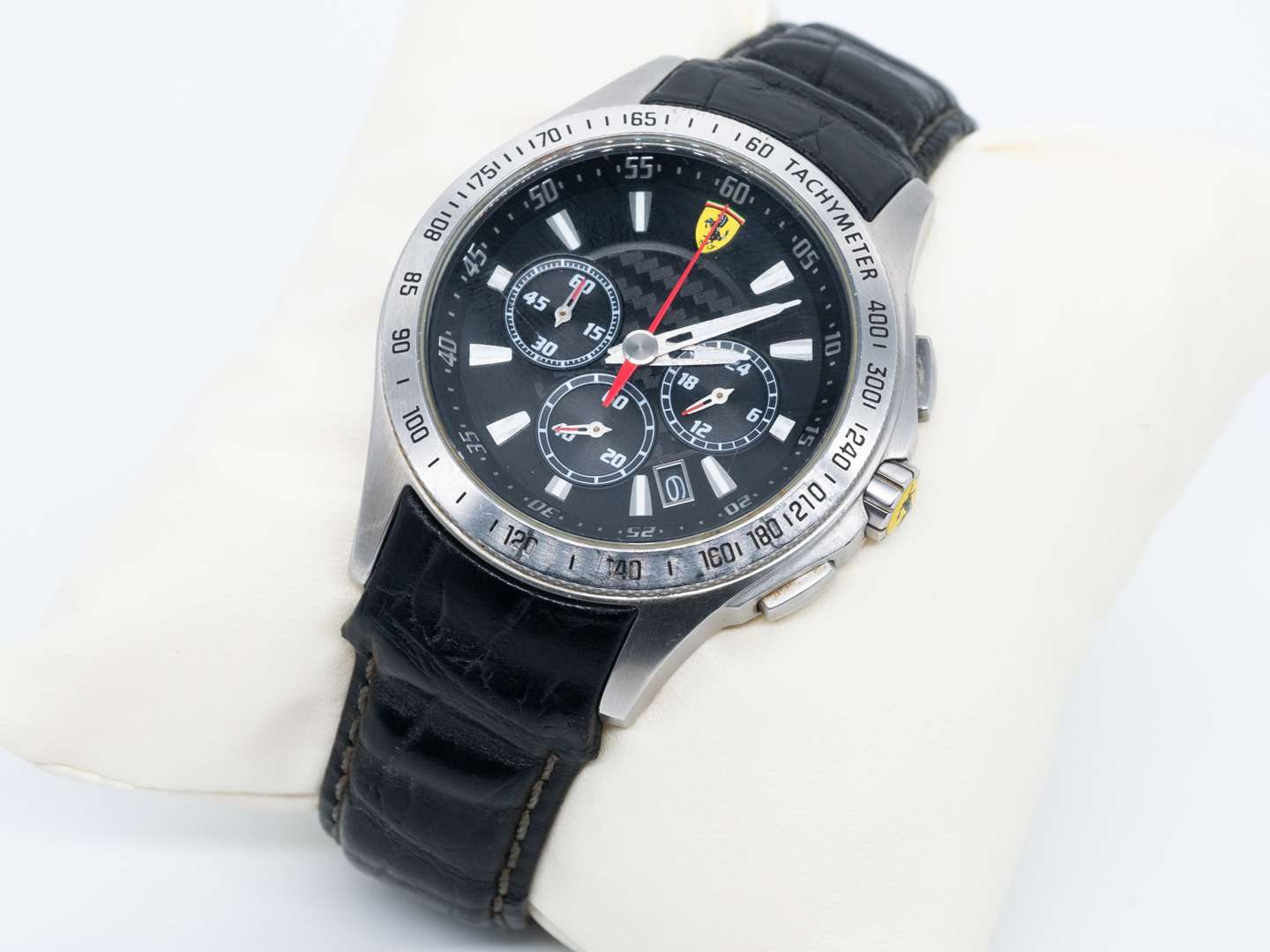 <p>FERRARI, Scuderia, a quartz, stainless steel, two button chronograph wristwatch.</p>