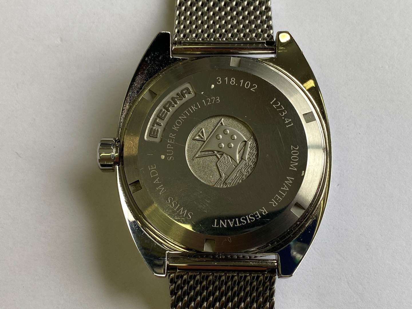 <p>ETERNA, KONTIKI- SUPER, stainless steel, automatic, centre second, calendar wristwatch.</p>