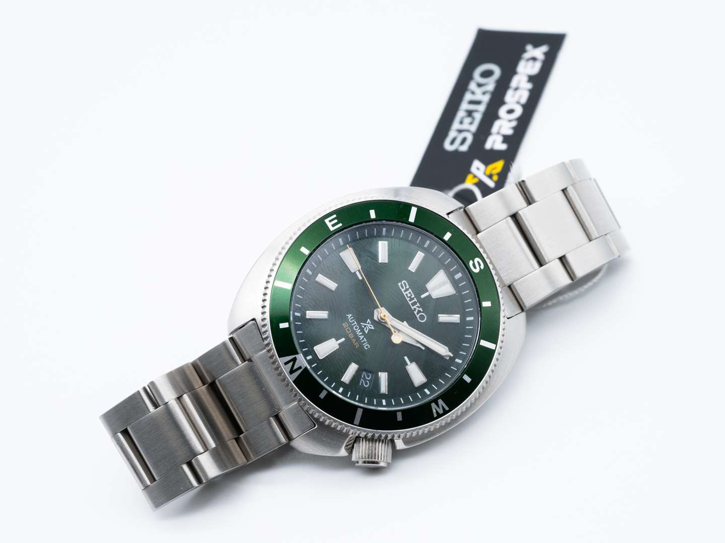 <p>SEIKO, PROSPEX “Turtle”, automatic, stainless steel, centre seconds, calendar, divers watch.</p>