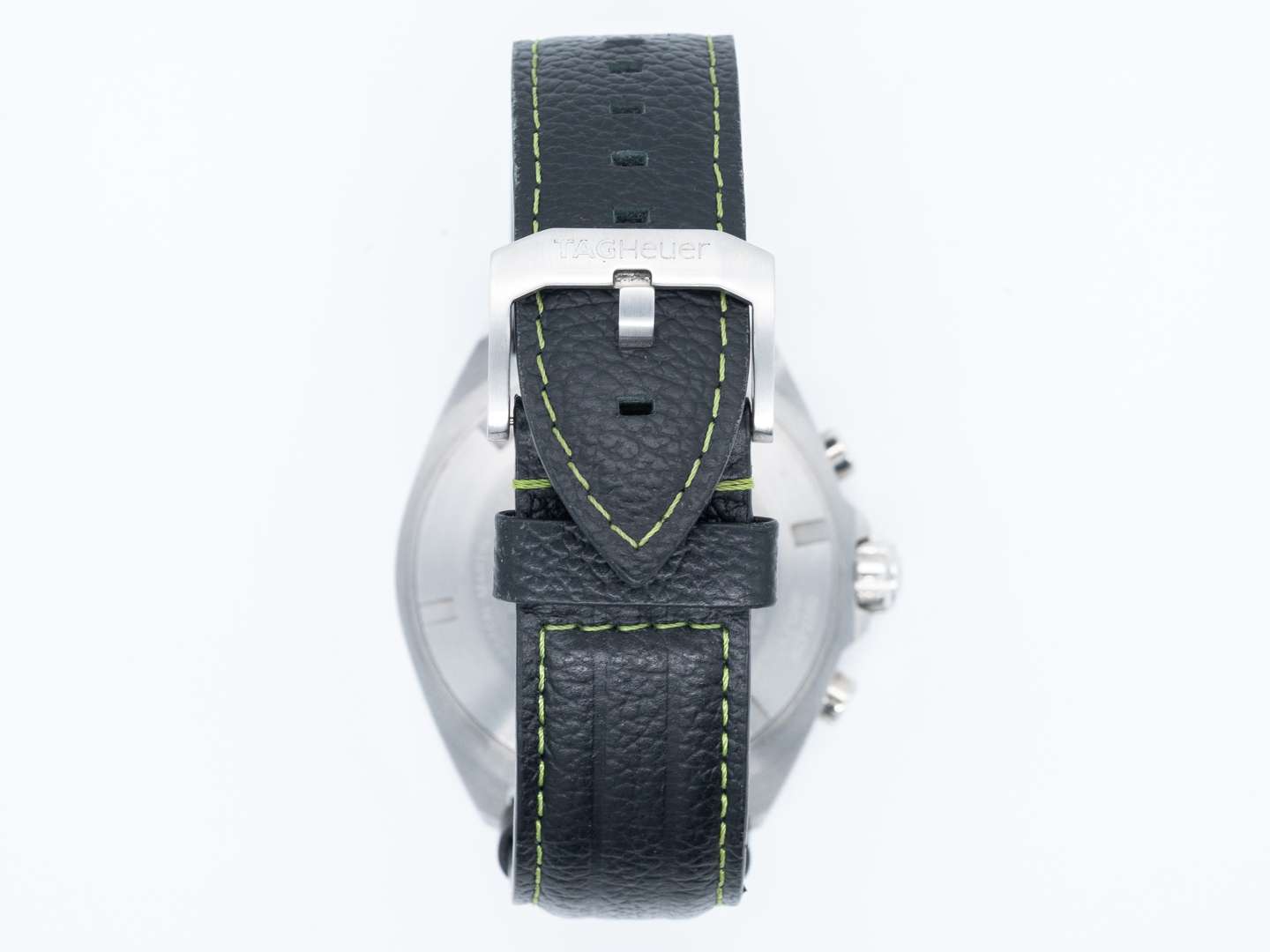 <p>TAG HEUER, Aston Martin, a stainless steel, quartz, two button chronograph wristwatch.</p>