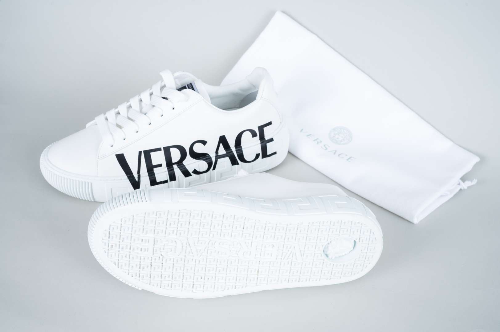 <p>VERSACE, a pair of Greca trainers</p>