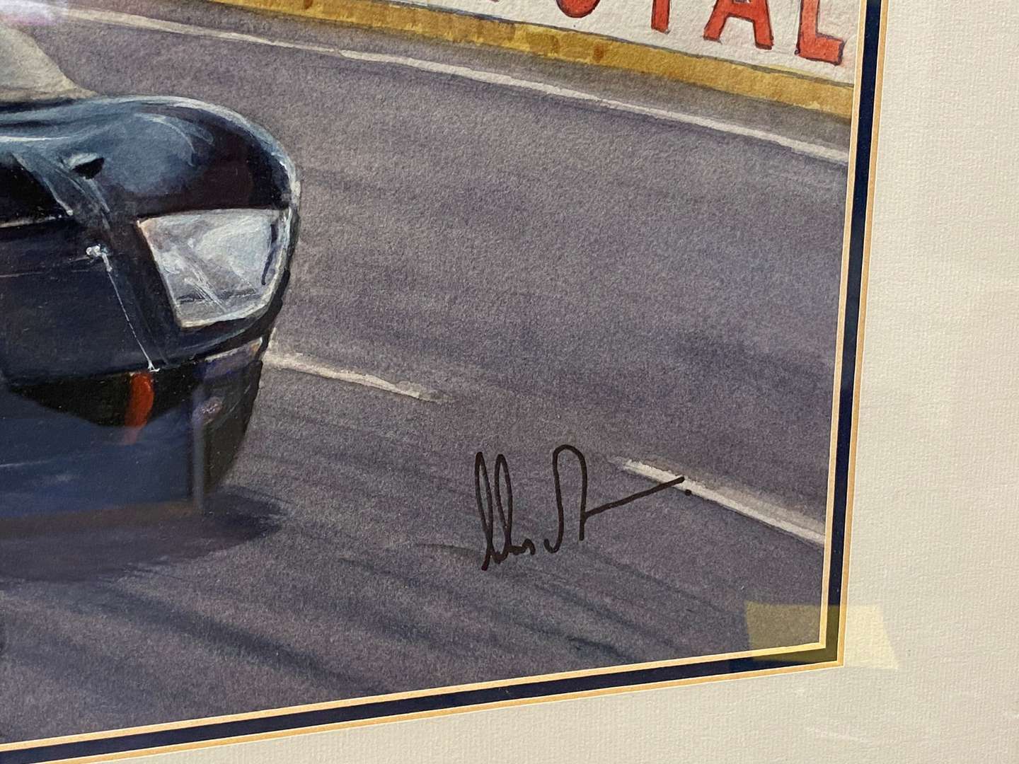 <p>DENNIS TAYLOR (NZ), “Chris Amon, Ford GT40, 1966 Le Mans 24hr”, watercolour</p>