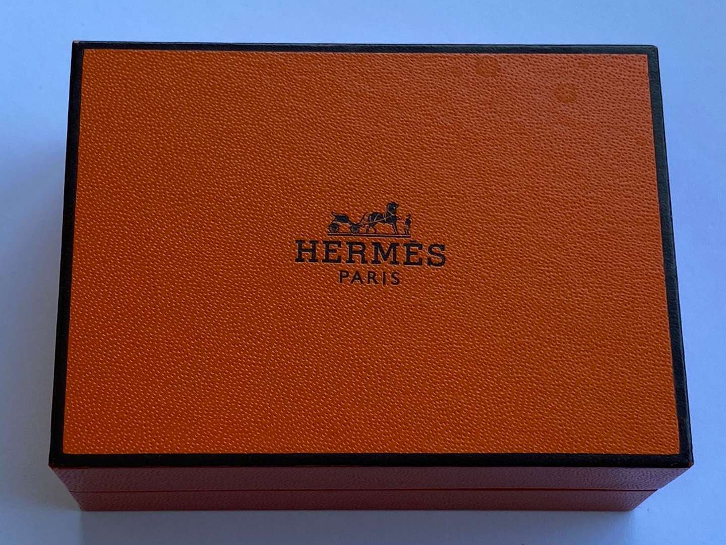 <p>HERMES, a boxed pair of silver “Anchor Chain” cufflinks, designed by Gaetan de Percin</p>