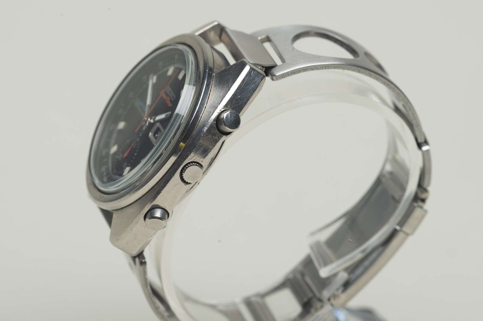 <p>SEIKO. a 1970 Seiko SpeedTimer “Bruce Lee”, stainless steel, automatic, chronograph wristwatch.</p>