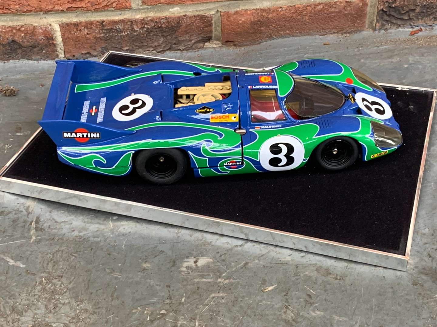 <p>Cased Porsche 917 Martini Racing Team Model</p>