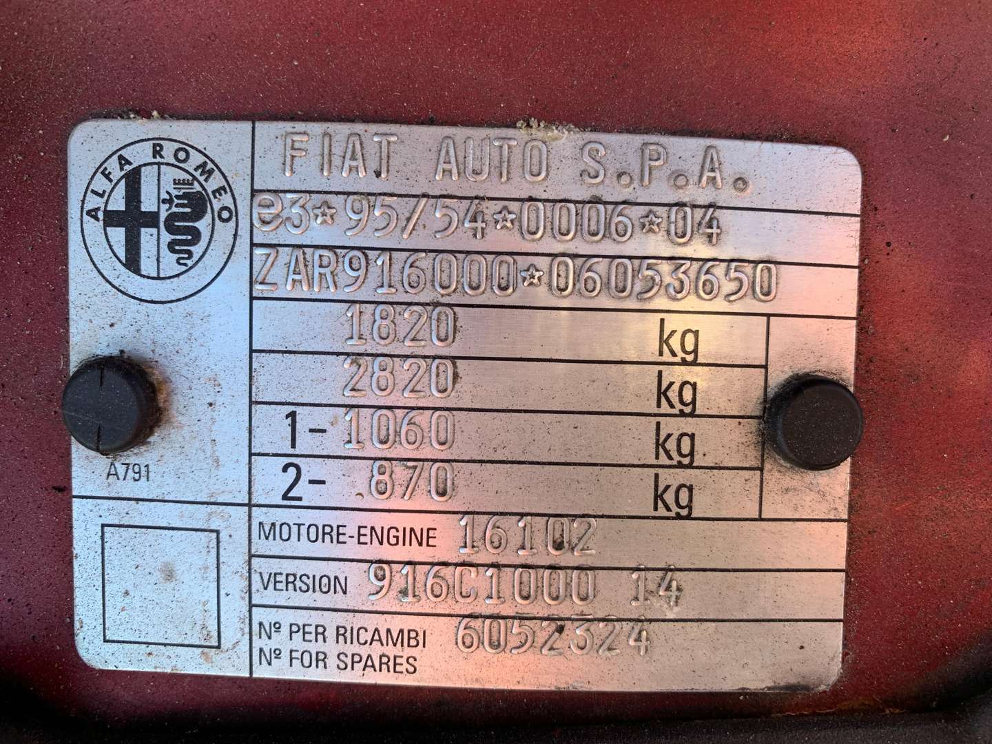 <p>1999 ALFA ROMEO GTV V6 24V</p>