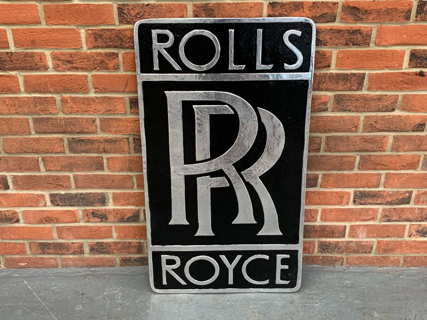 <p>Large Cast Aluminium Rolls Royce Sign</p>