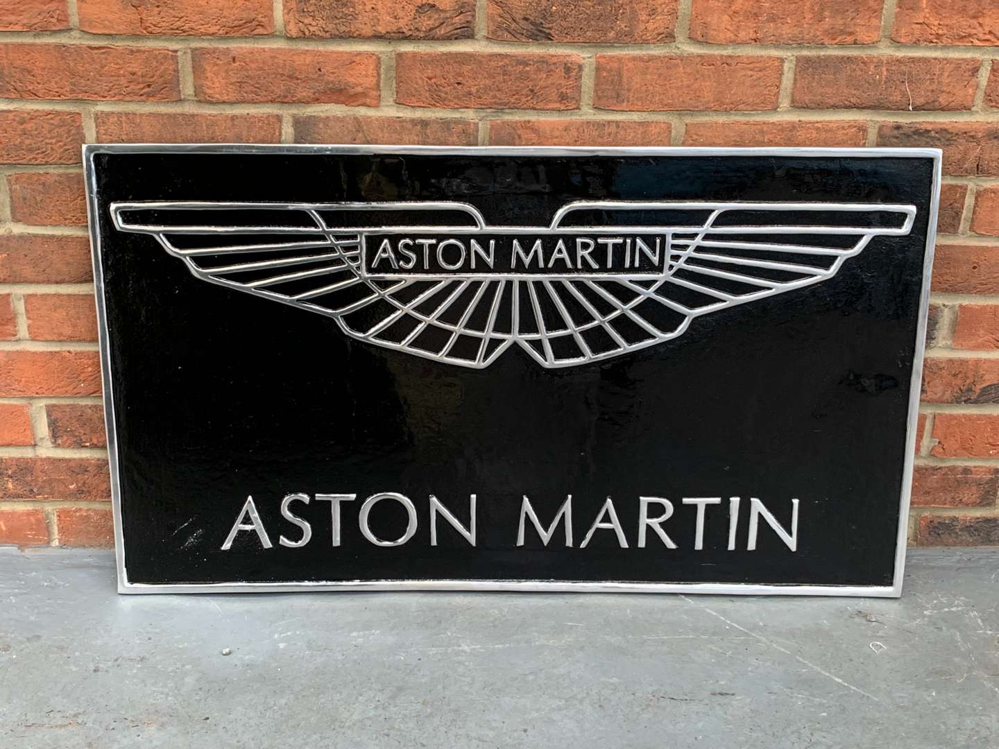 <p>Large Cast Aluminium Aston Martin Sign</p>