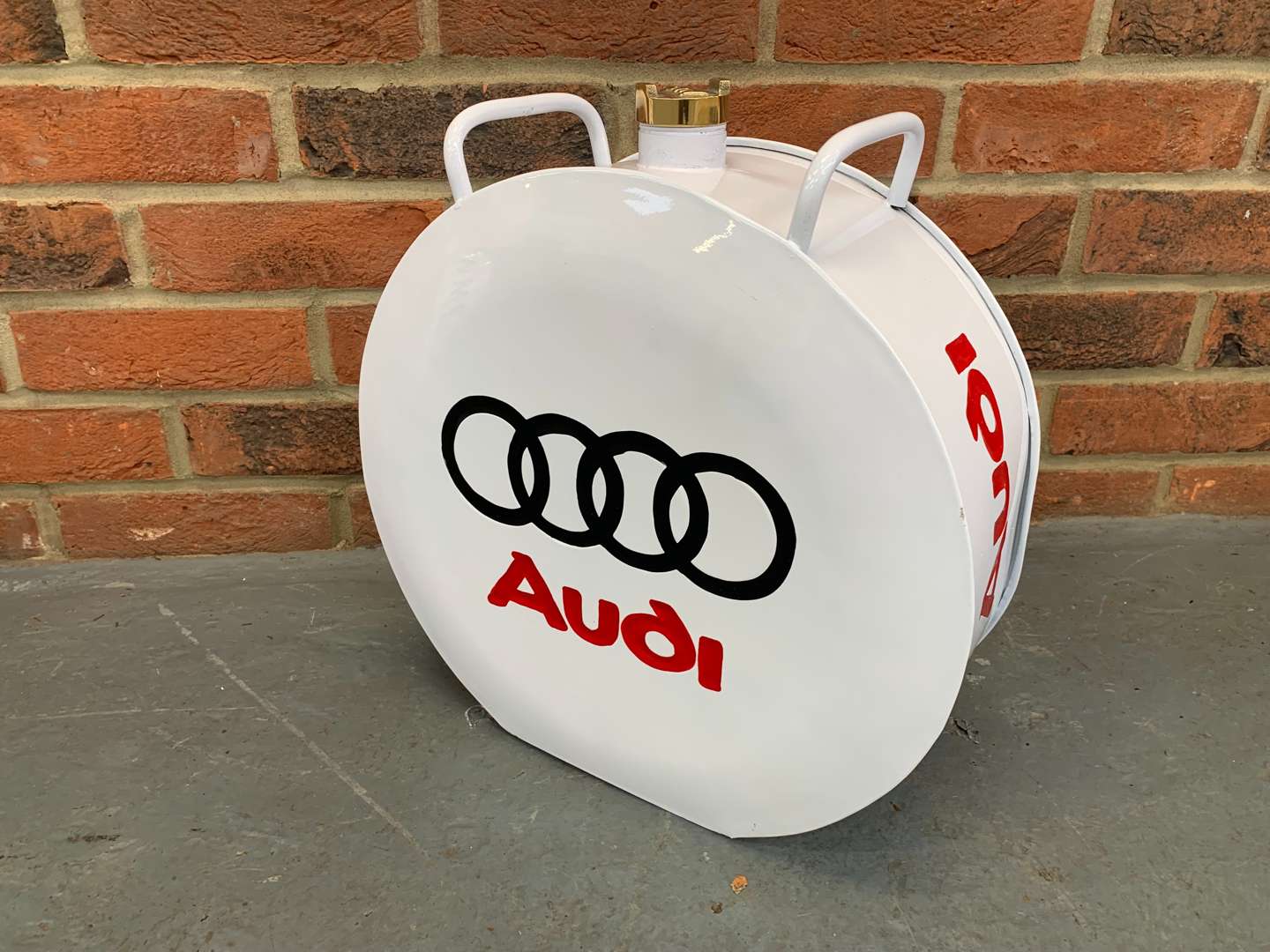 <p>Modern Audi Twin Handled Fuel Can</p>