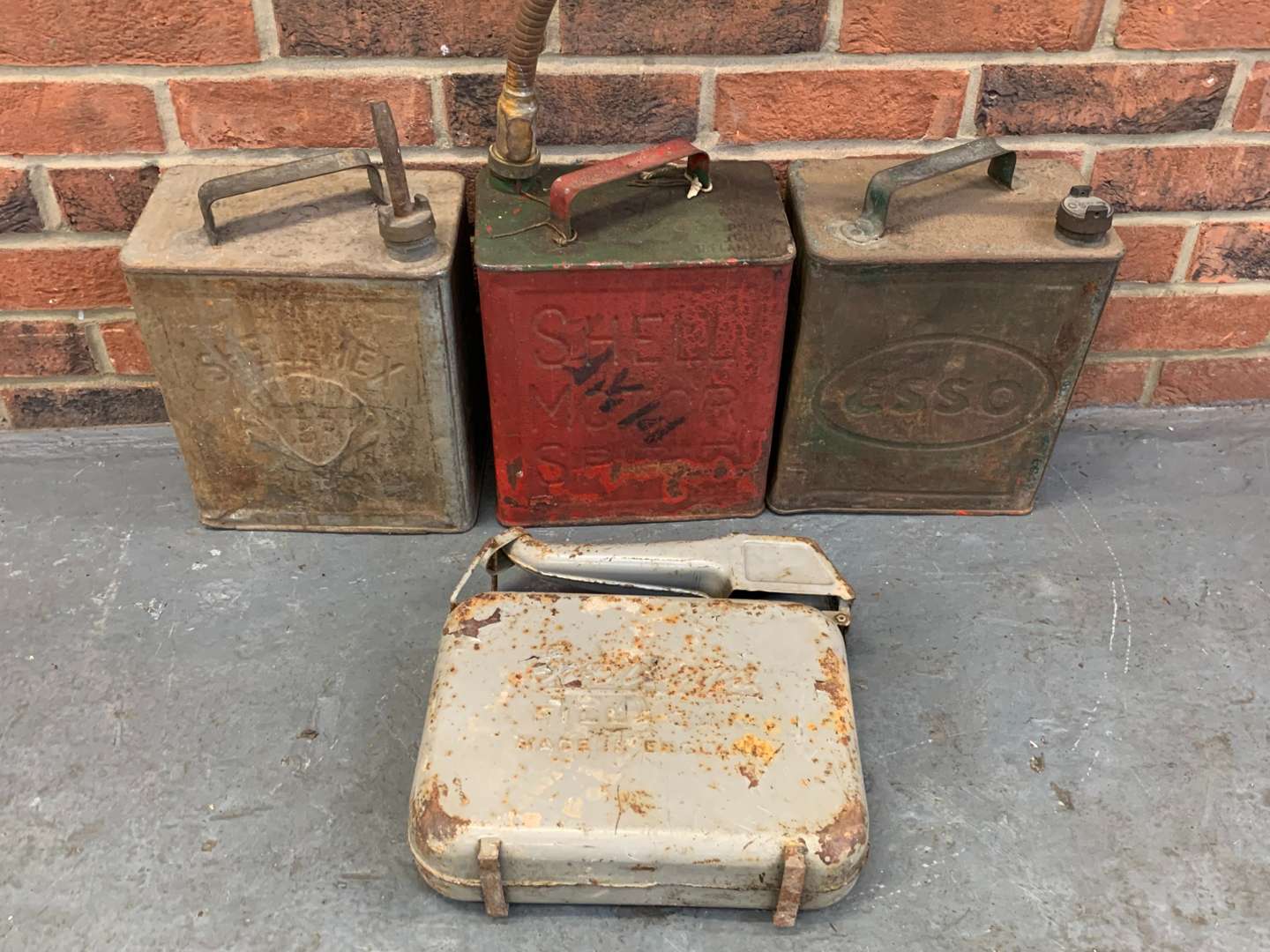 <p>Four Vintage Fuel Cans</p>