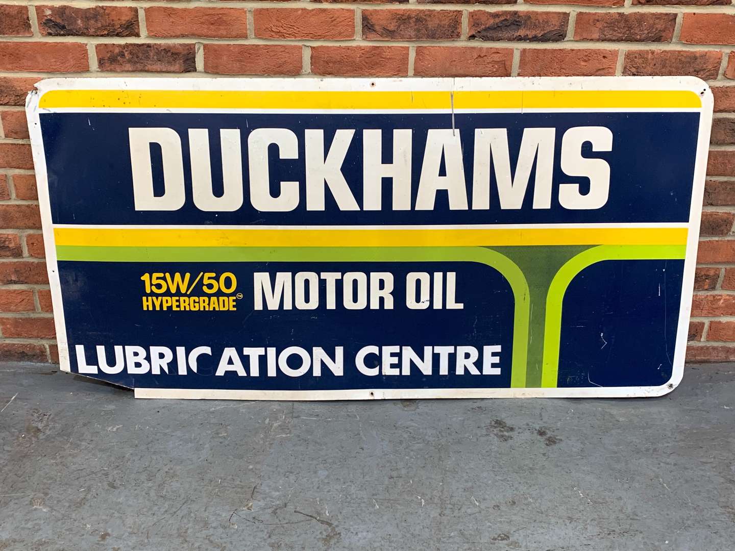 <p>Aluminium Duckhams Motoroil Sign</p>