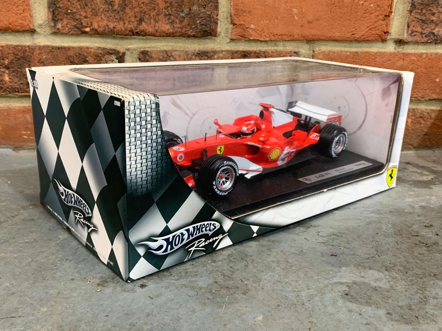 <p>Boxed Hotwheels Ferrari 248 F1 Michael Schumacher Car</p>