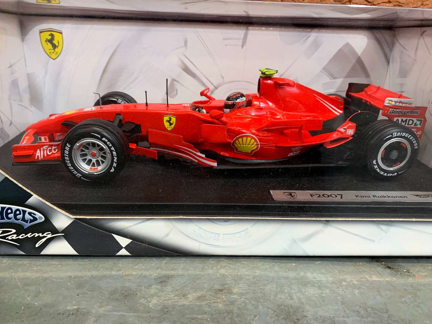 <p>Boxed Hotwheels Ferrari F2007 Kimi Raikkonen Car</p>