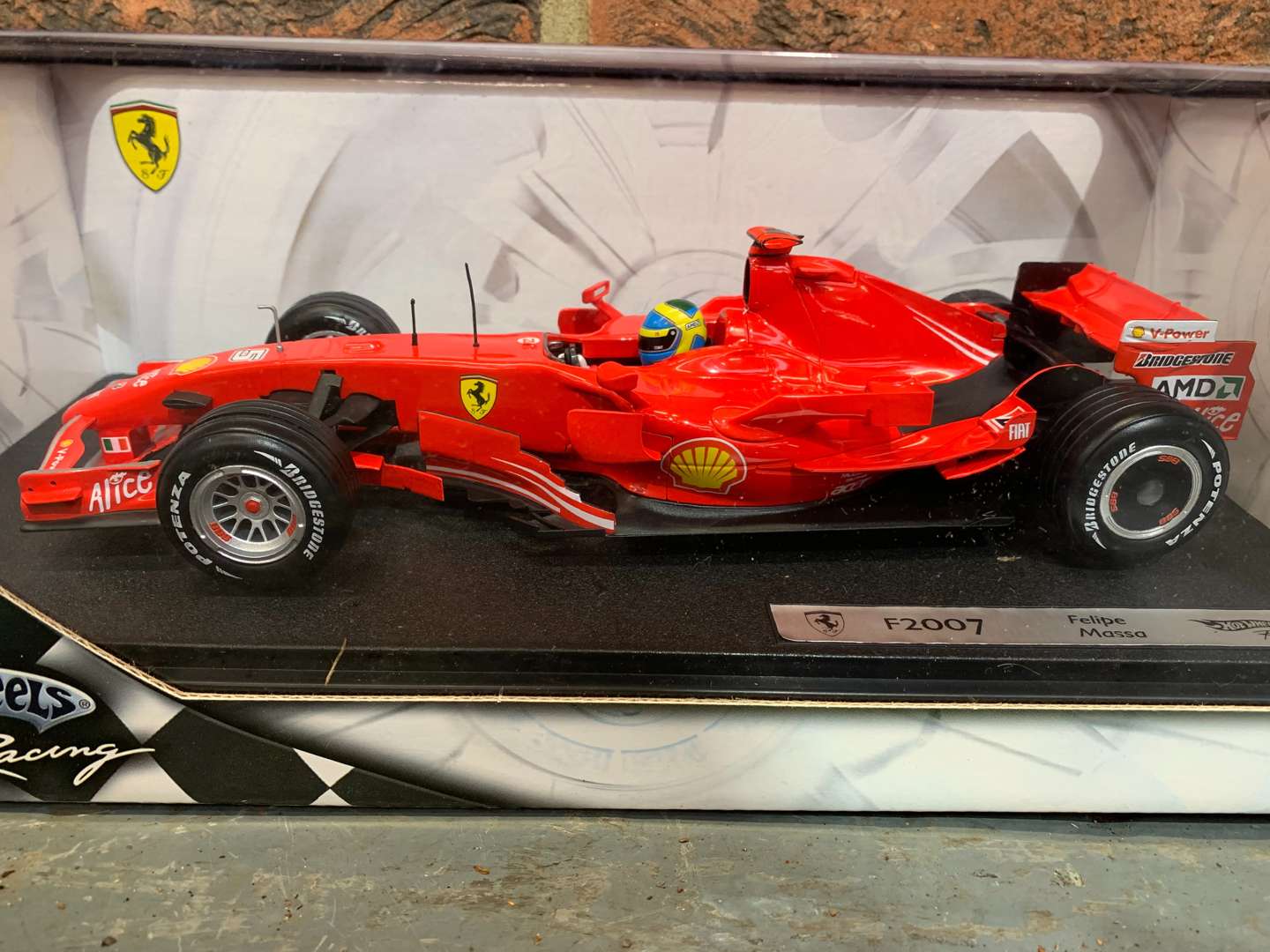 <p>Boxed Hotwheels Ferrari F2007 Felipe Massa Car</p>