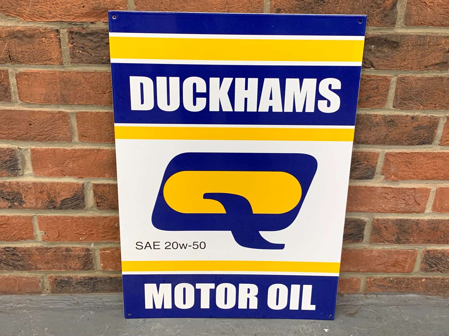 <p>Enamel Duckham Motor Oils Sign</p>