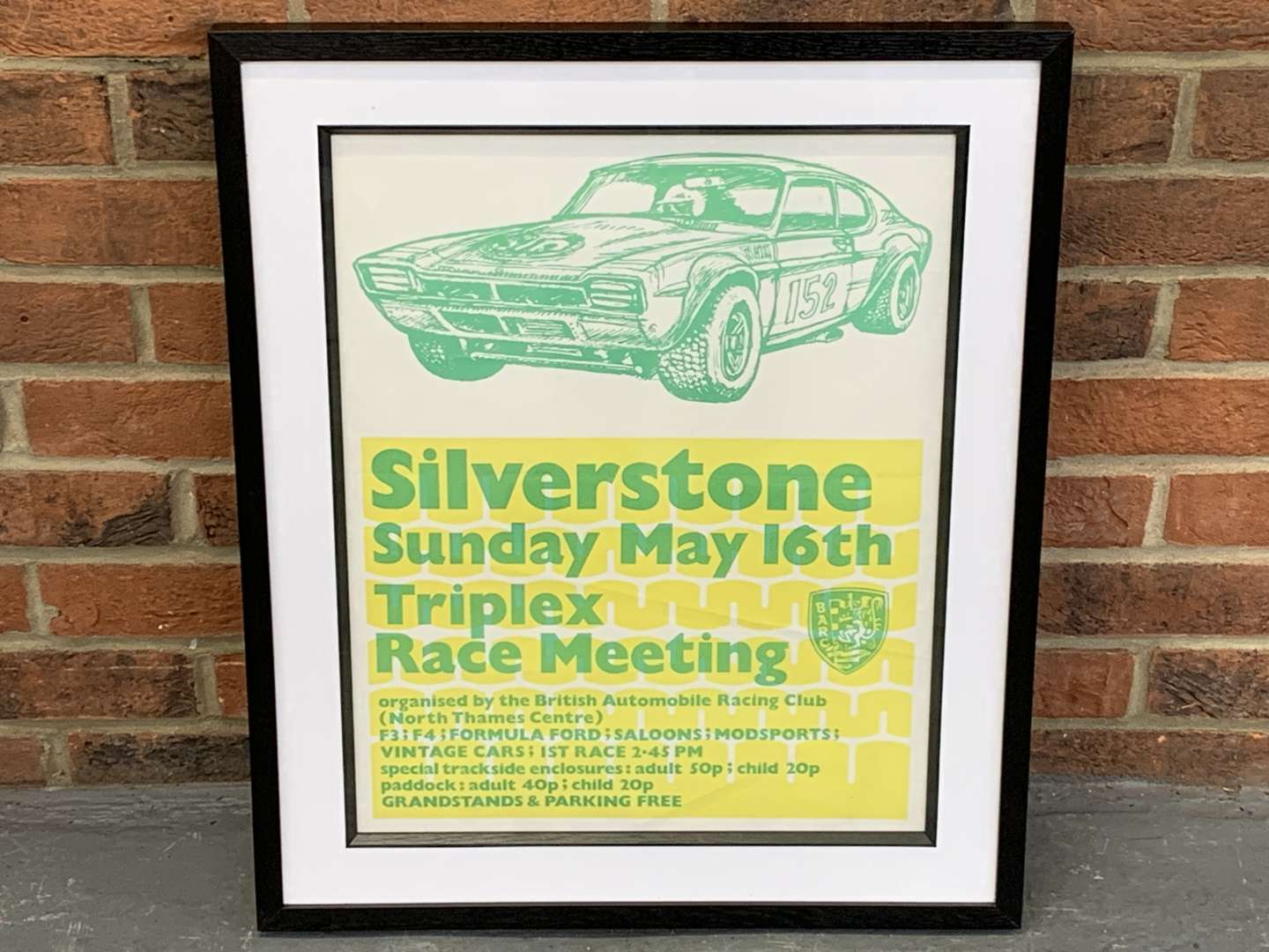 <p>Original Framed Silverstone Formula 3/4 Poster</p>
