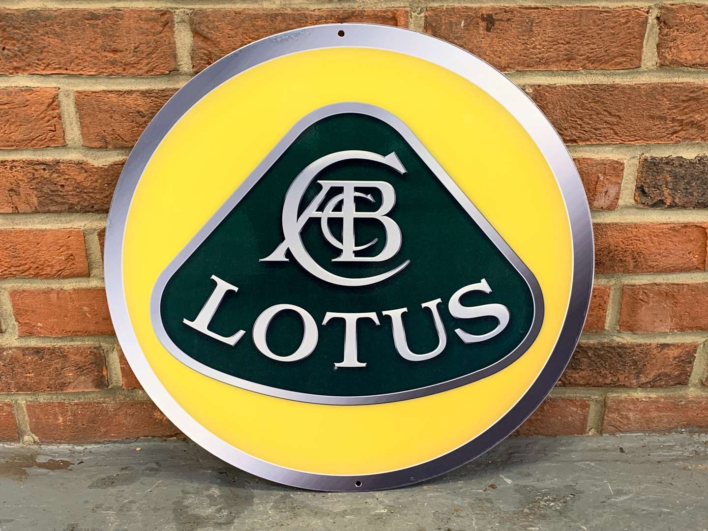 <p>Metal Circular Lotus Sign</p>