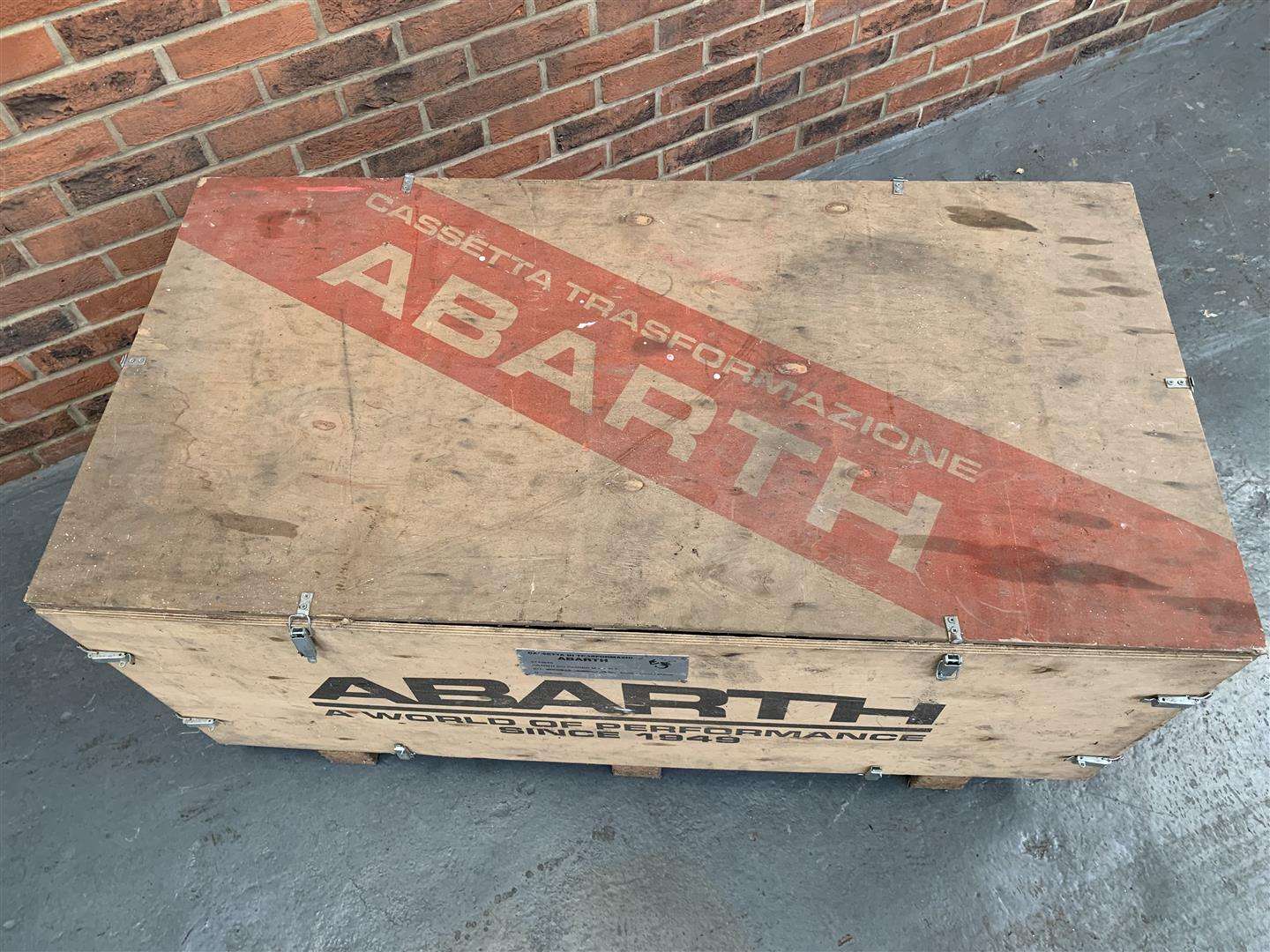 <p>Liveried Abarth transportation crate (ex Goodwood display)</p>
