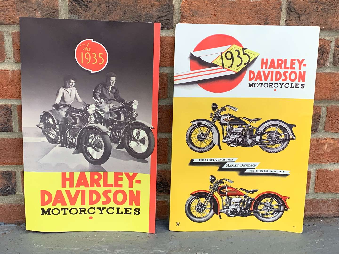 <p>Two Unframed Harley-Davidson Motorcycle Posters</p>