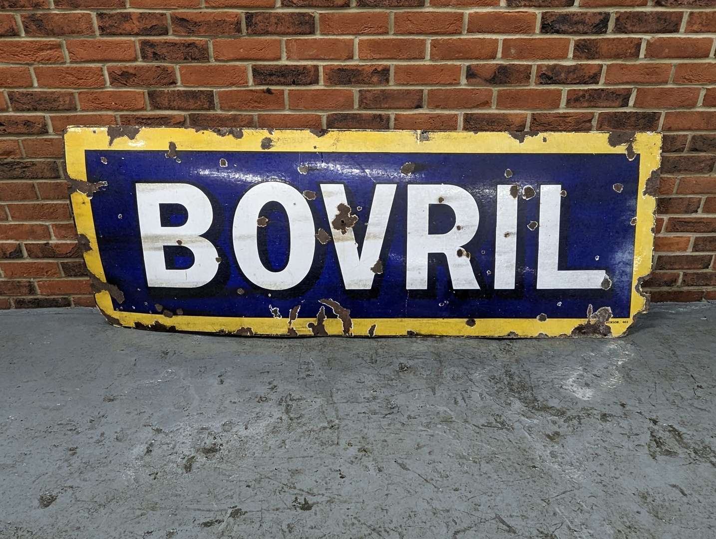 <p>Large Original Enamel Bovril Sign</p>