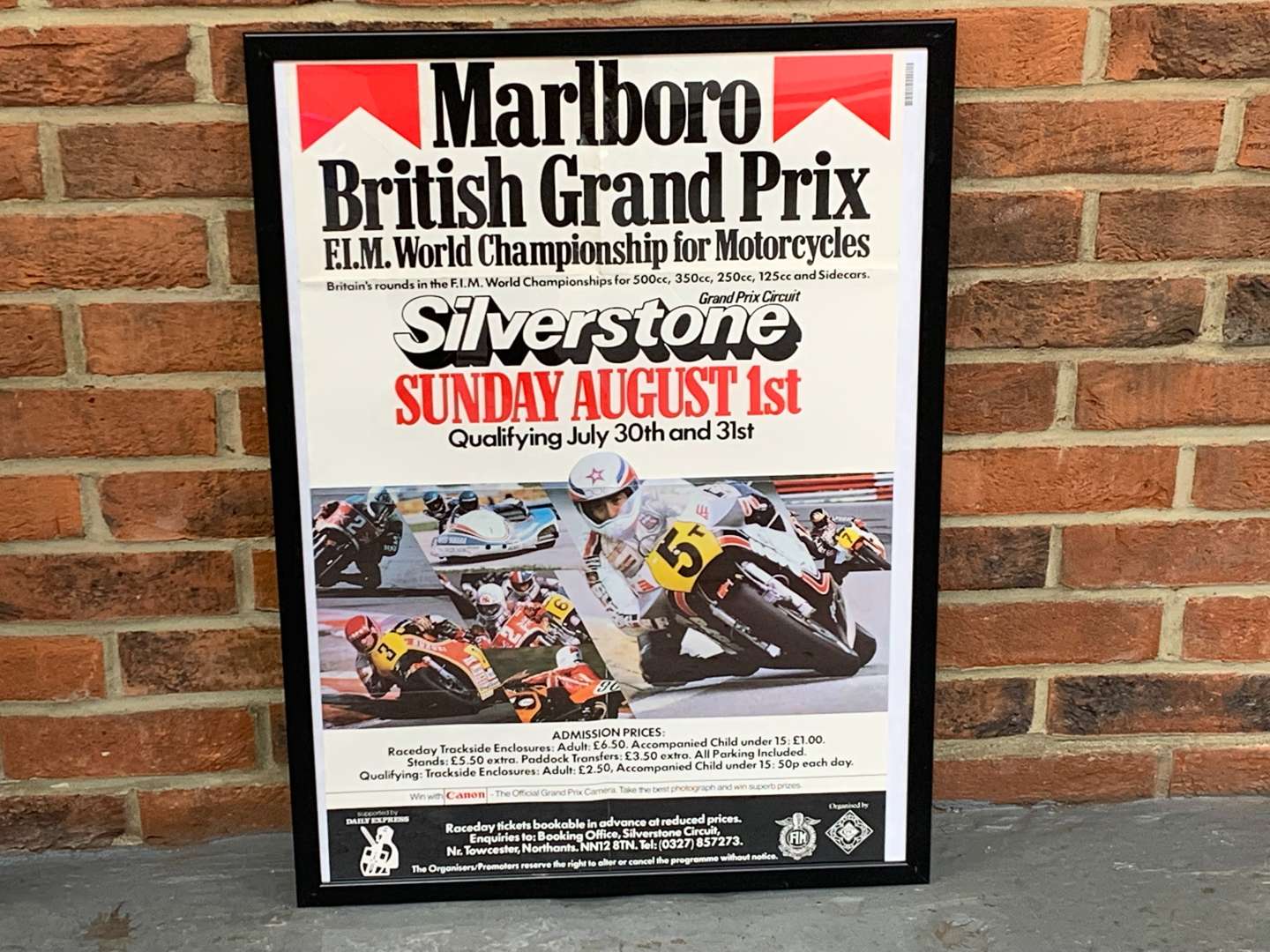 <p>Two Framed Marlboro Silverstone Posters</p>