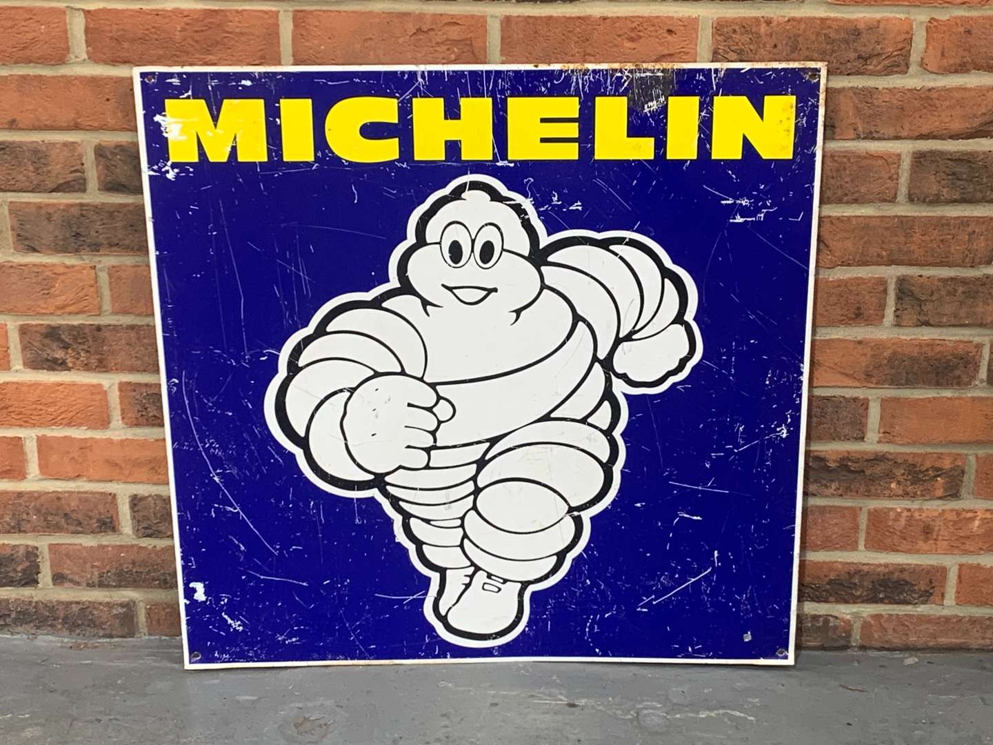 <p>Aluminium Michelin Running Man Sign</p>