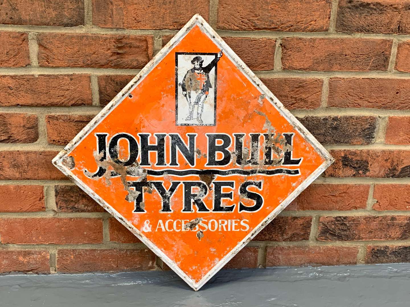 <p>Enamel John Bull Tyres Sign</p>