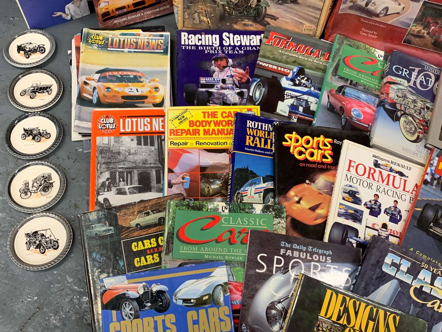 <p>Mixed of Motoring Books, Posters, Plates, Jigsaws Etc</p>