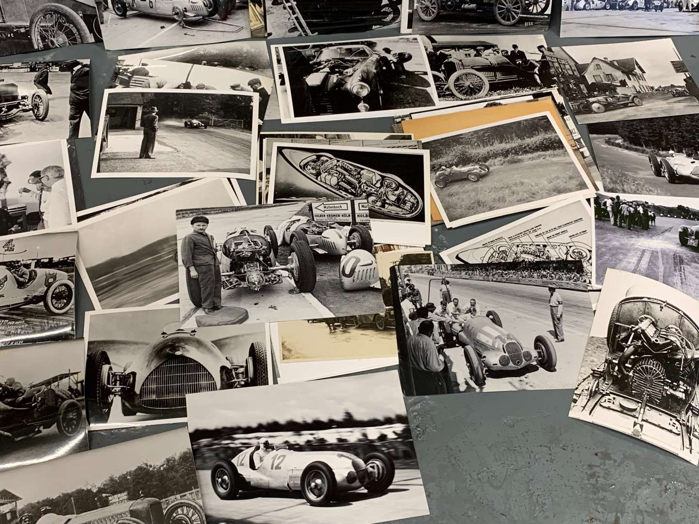 <p>Large Collection of Vintage Black and White Racing Photographs&nbsp;</p>