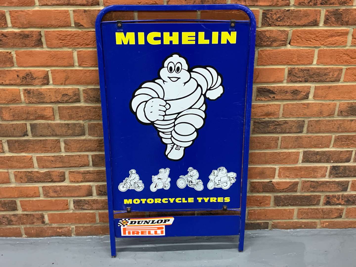 <p>Metal Framed Michelin Motorcycle Tyres Sign</p>