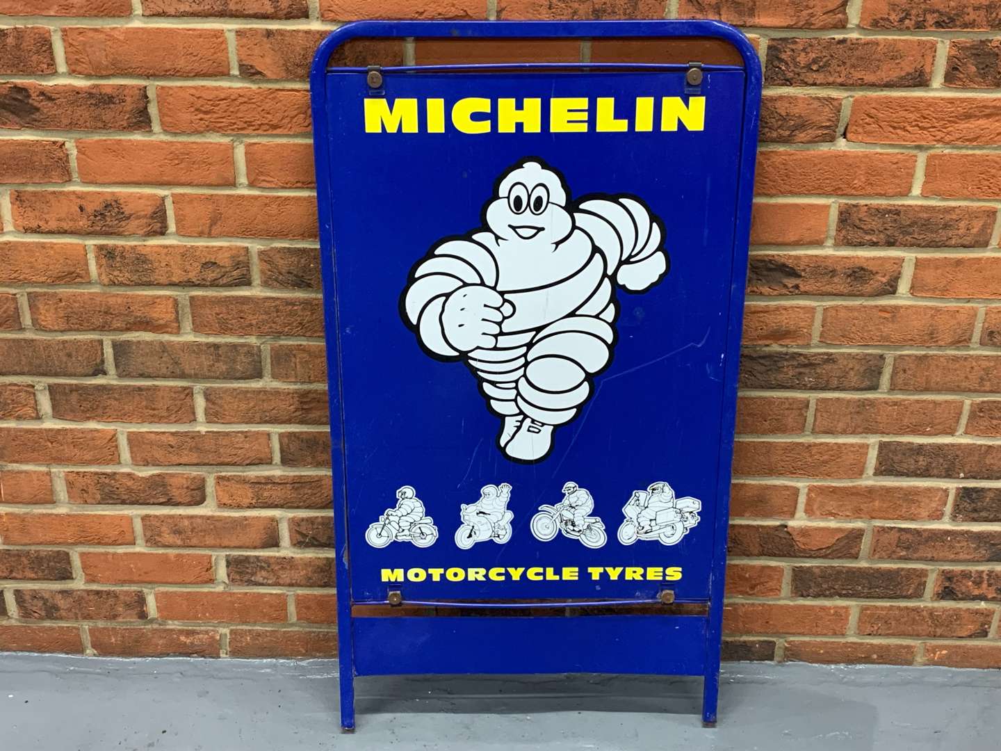 <p>Metal Framed Michelin Motorcycle Tyres Sign</p>