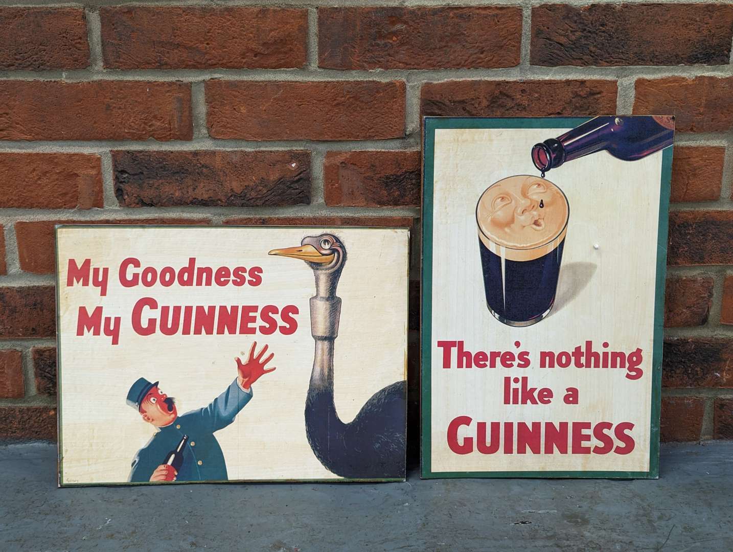 <p>Two Guiness Advertising Prints on Board</p>
