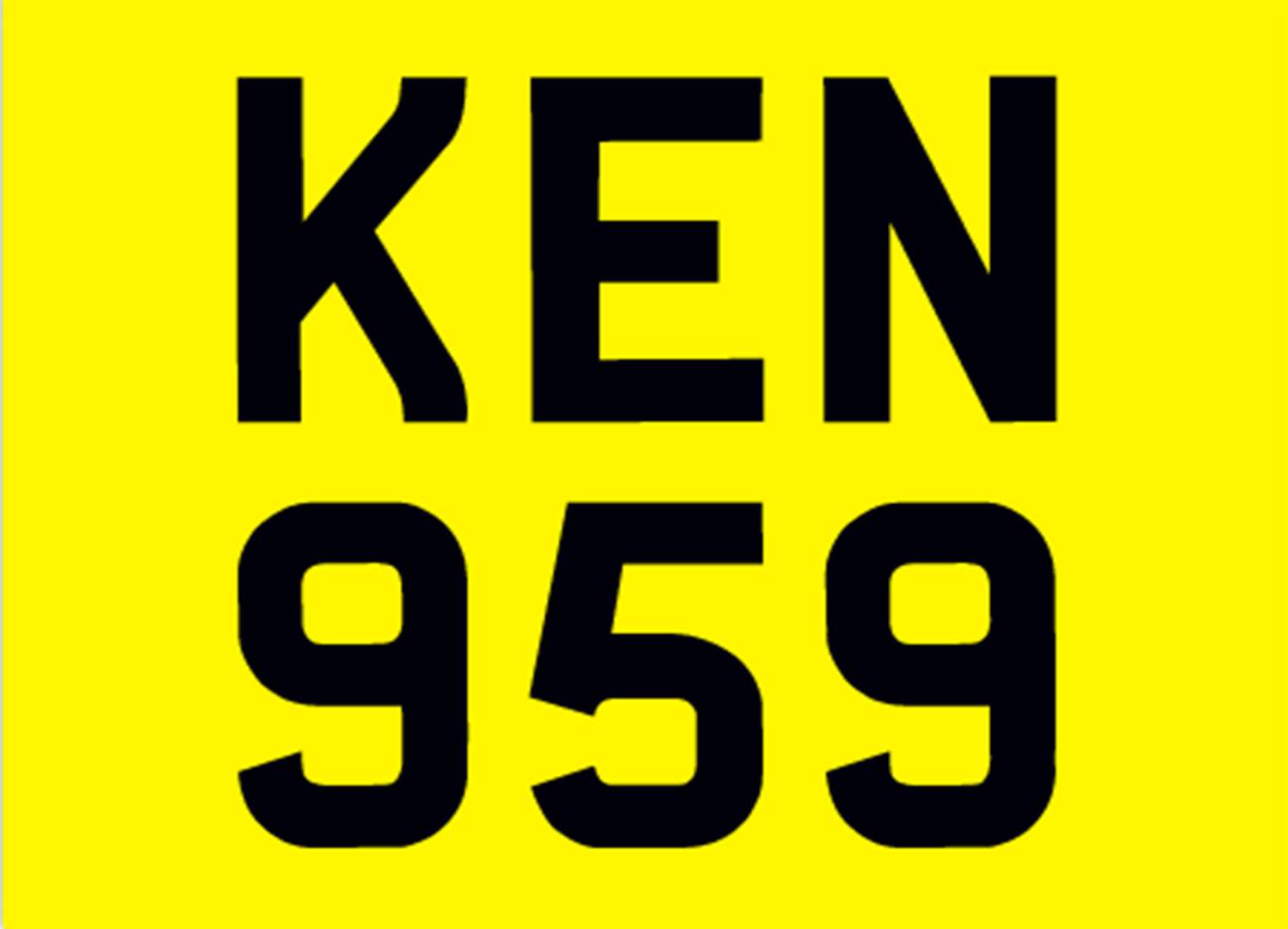 <p>&nbsp;KEN 959 Registration number</p>