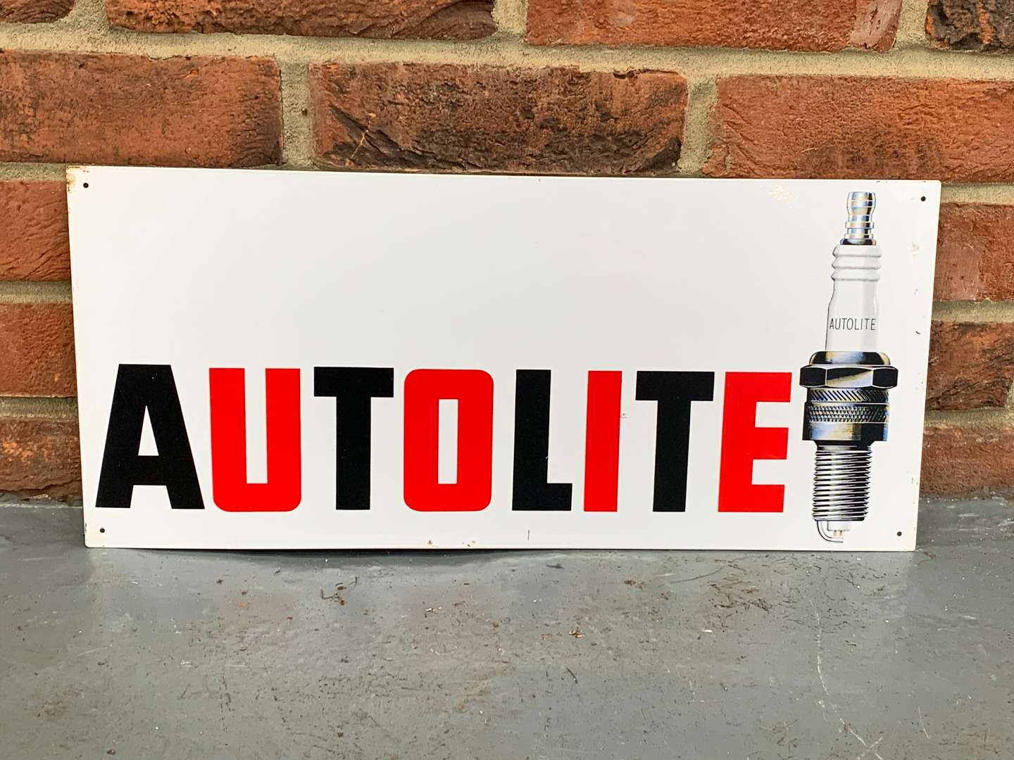 <p>An Original Tin Autolite Spark Plug Sign</p>