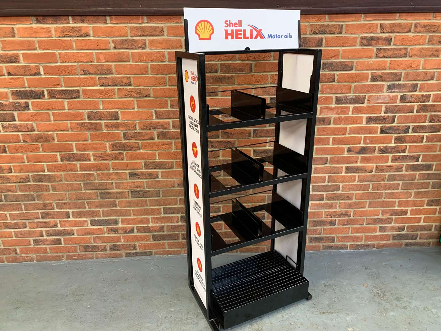 <p>Metal Shell Helix Motor Oils Display Stand</p>