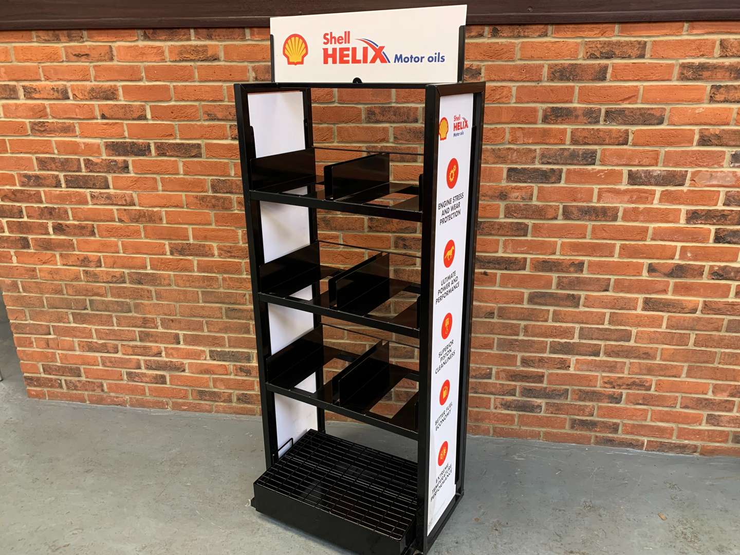 <p>Metal Shell Helix Motor Oils Display Stand</p>