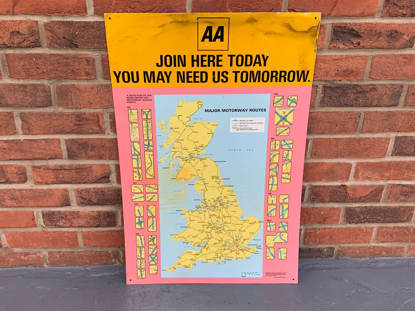 <p>An Original Aluminium AA Map Sign&nbsp;</p>