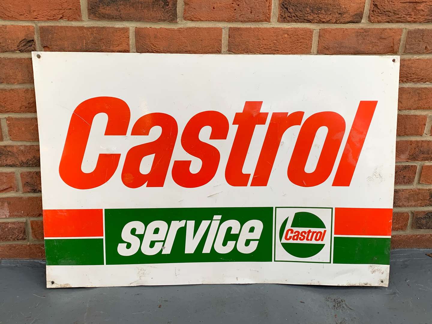 <p>An Original Aluminium Castrol Service Sign</p>