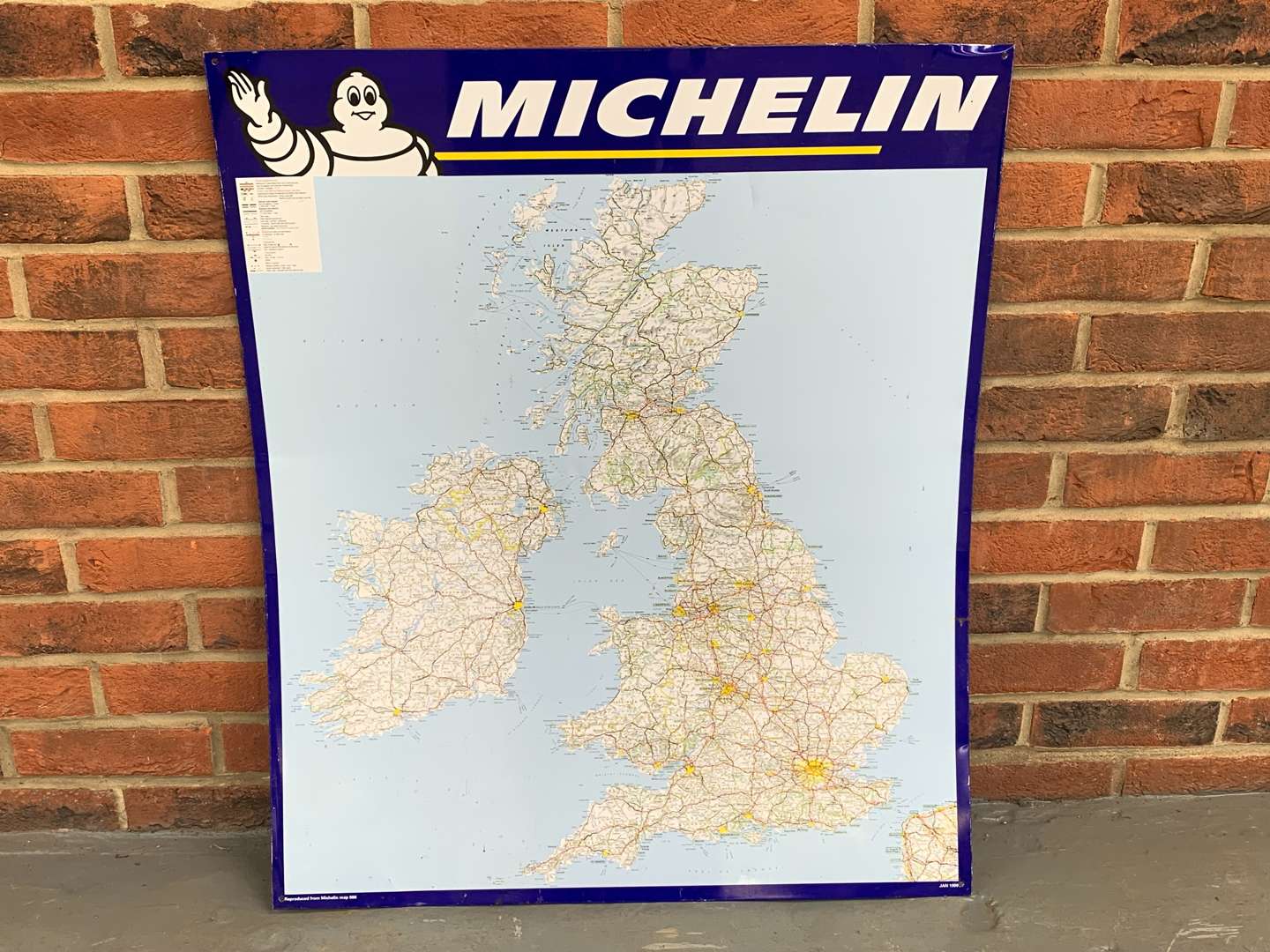 <p>Tin Michelin Map 1999 Sign</p>