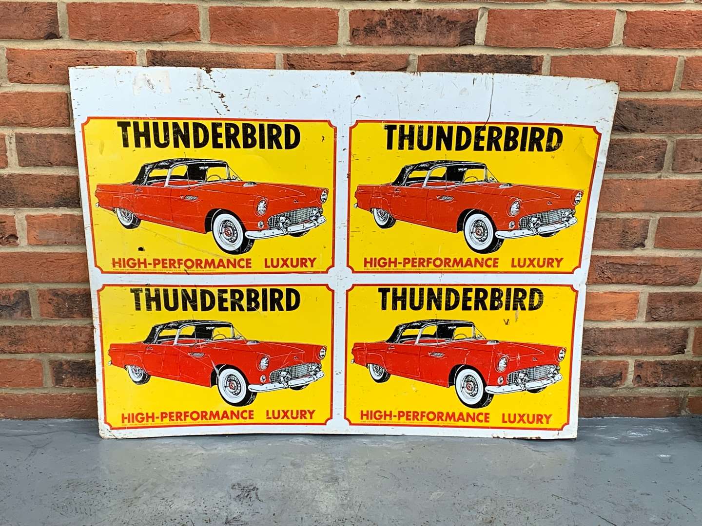 <p>Tin Thunderbird Sign</p>