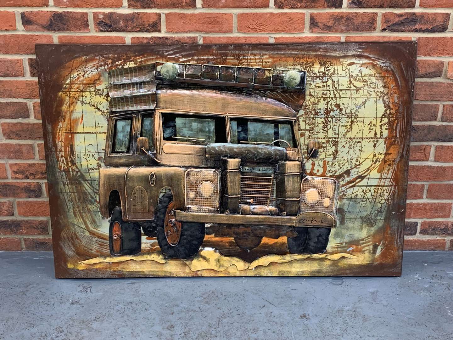 <p>Large Modern Metal Land Rover Wall Art</p>