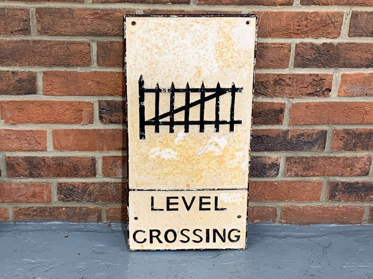 <p>Cast Iron Railway Level Crossing Sign</p>