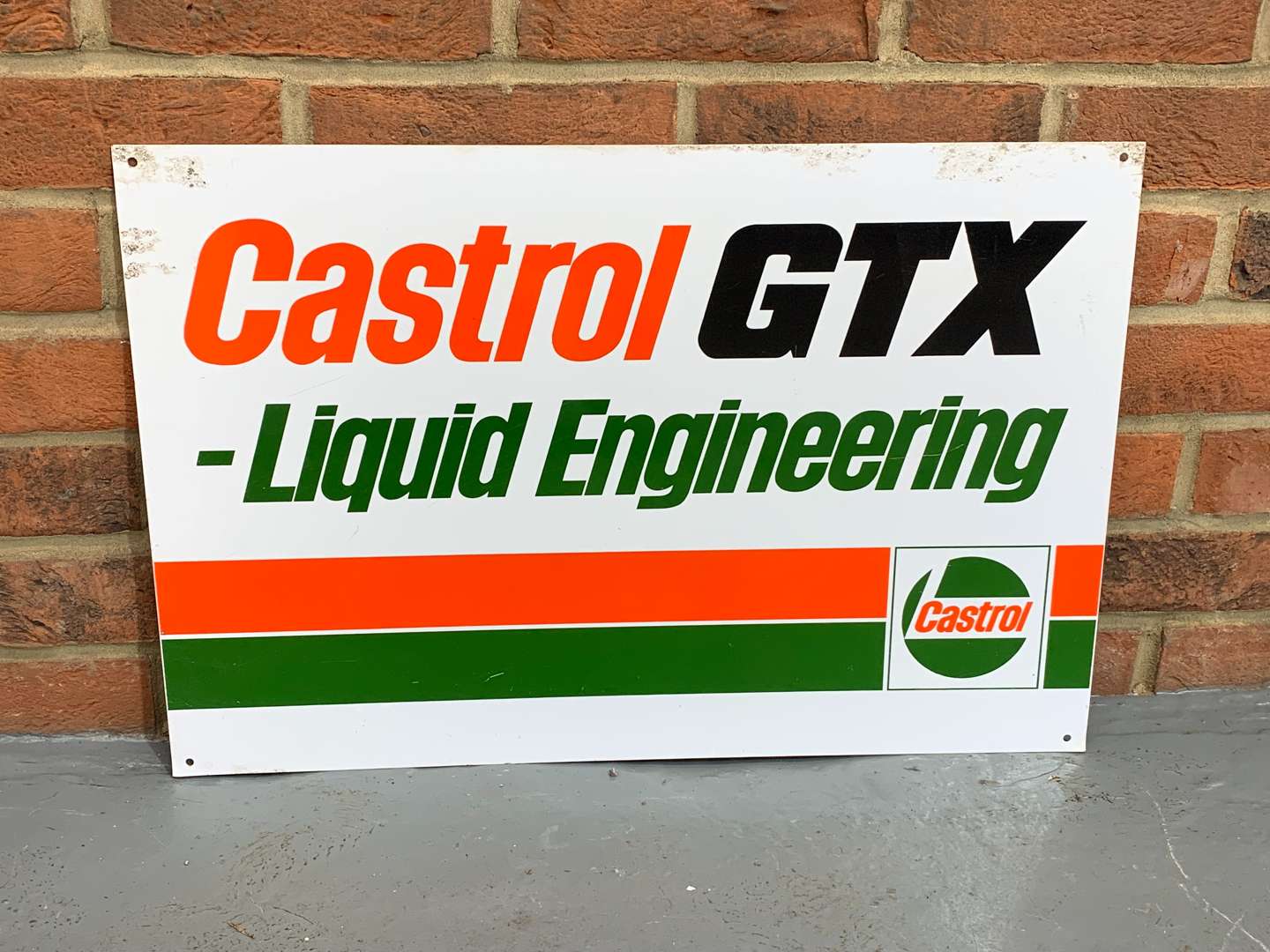 <p>Aluminium Castrol GTX Liquid Engineering Sign</p>