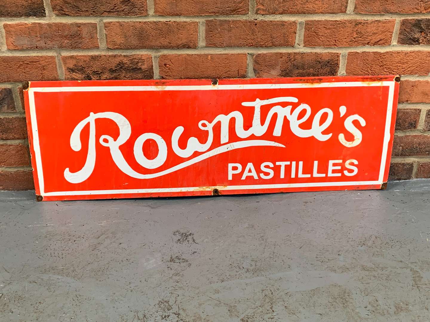 <p>Enamel Rowntrees Pastilles Sign</p>